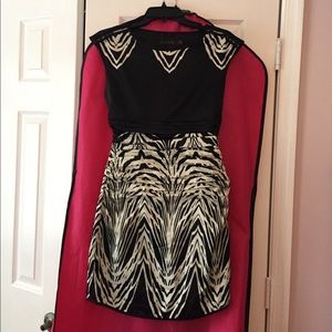Black and white animal print dress